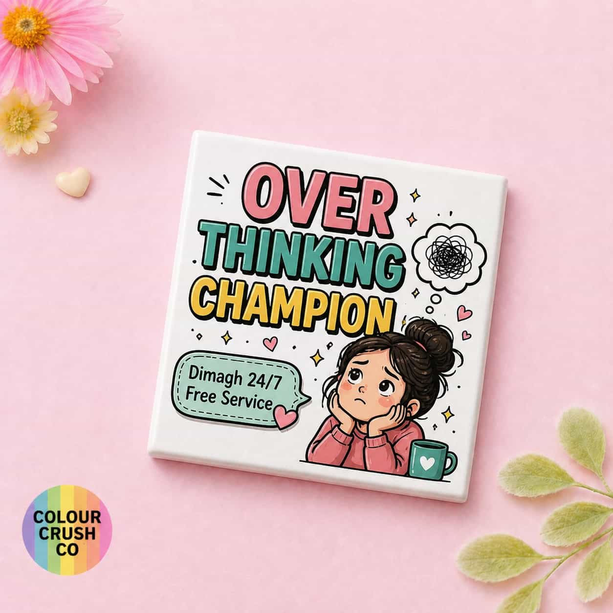 Overthinking Champion Fridge Magnet
