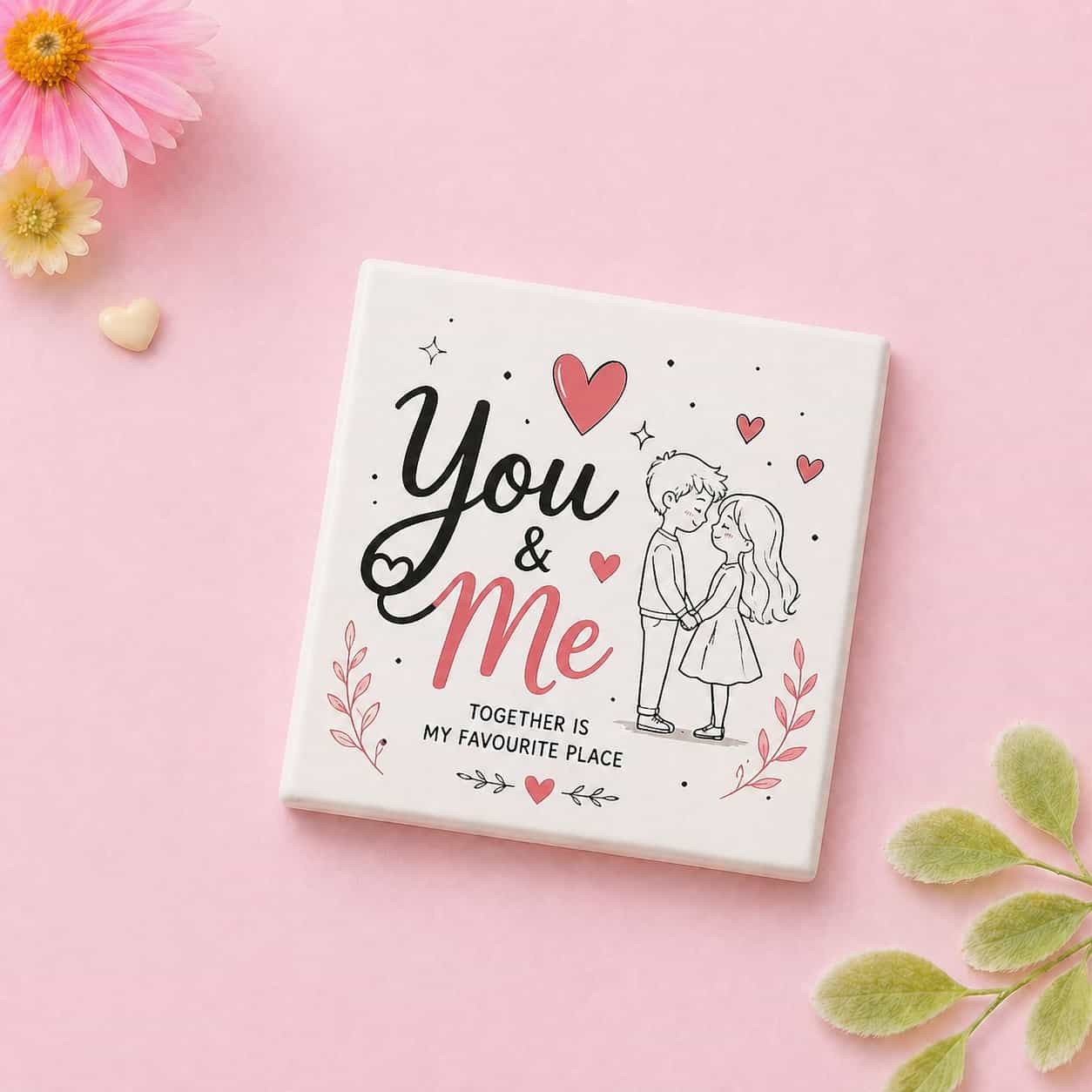 You and Me Fridge Magnet