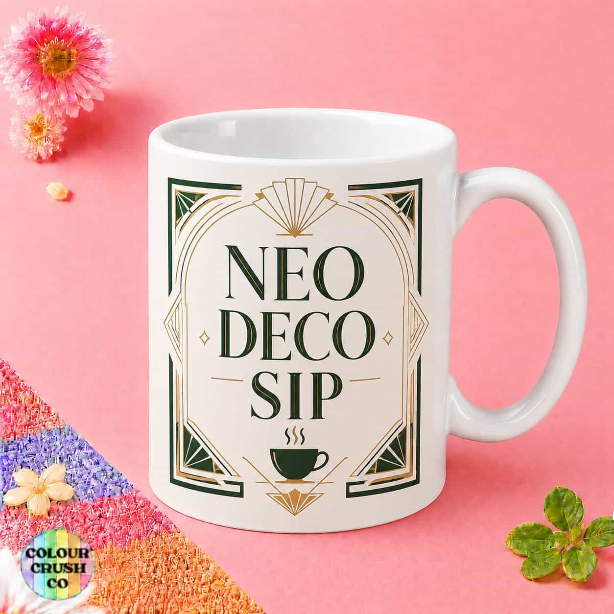 Neo Deco Sip Green Mug