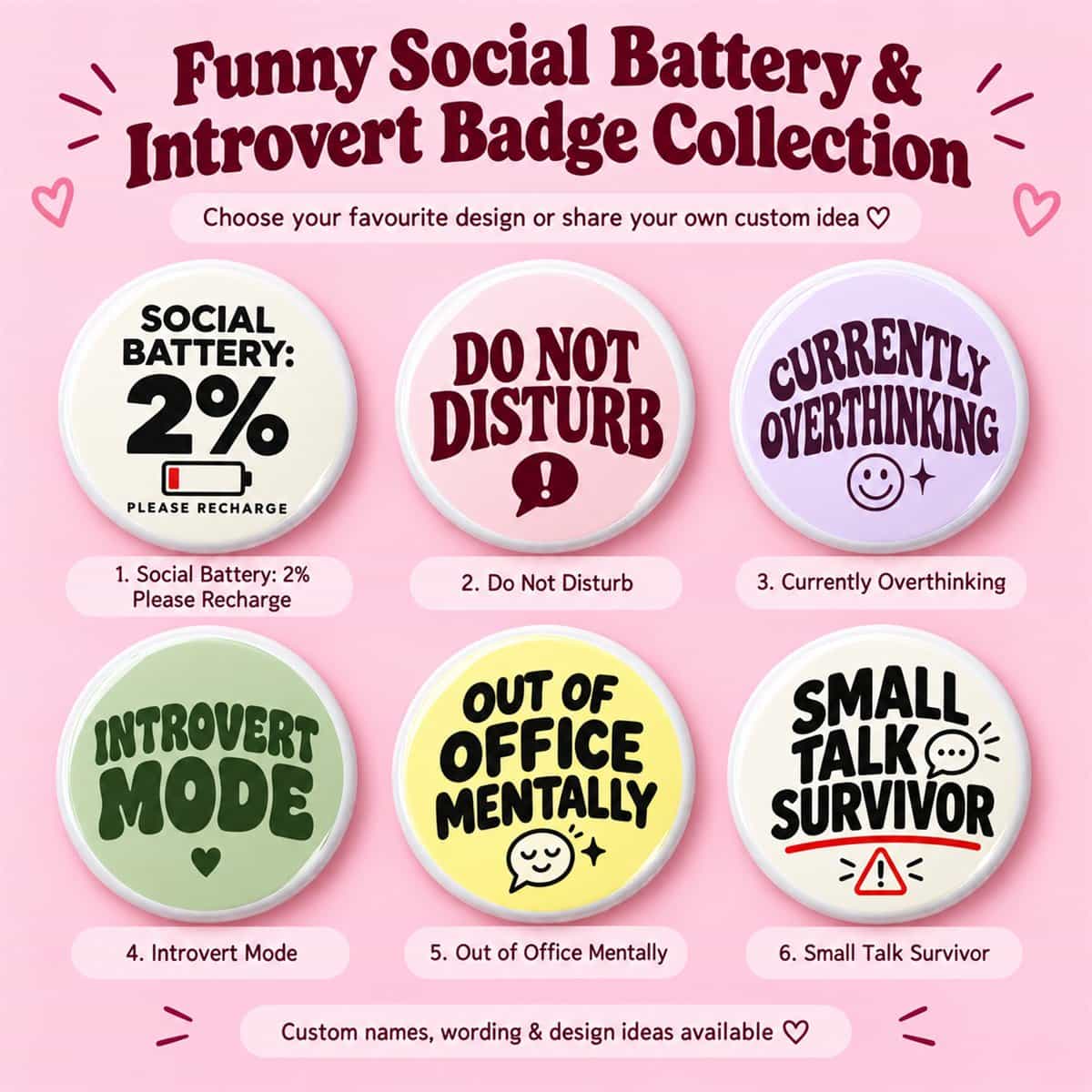 Funny Social Battery & Introvert Badge