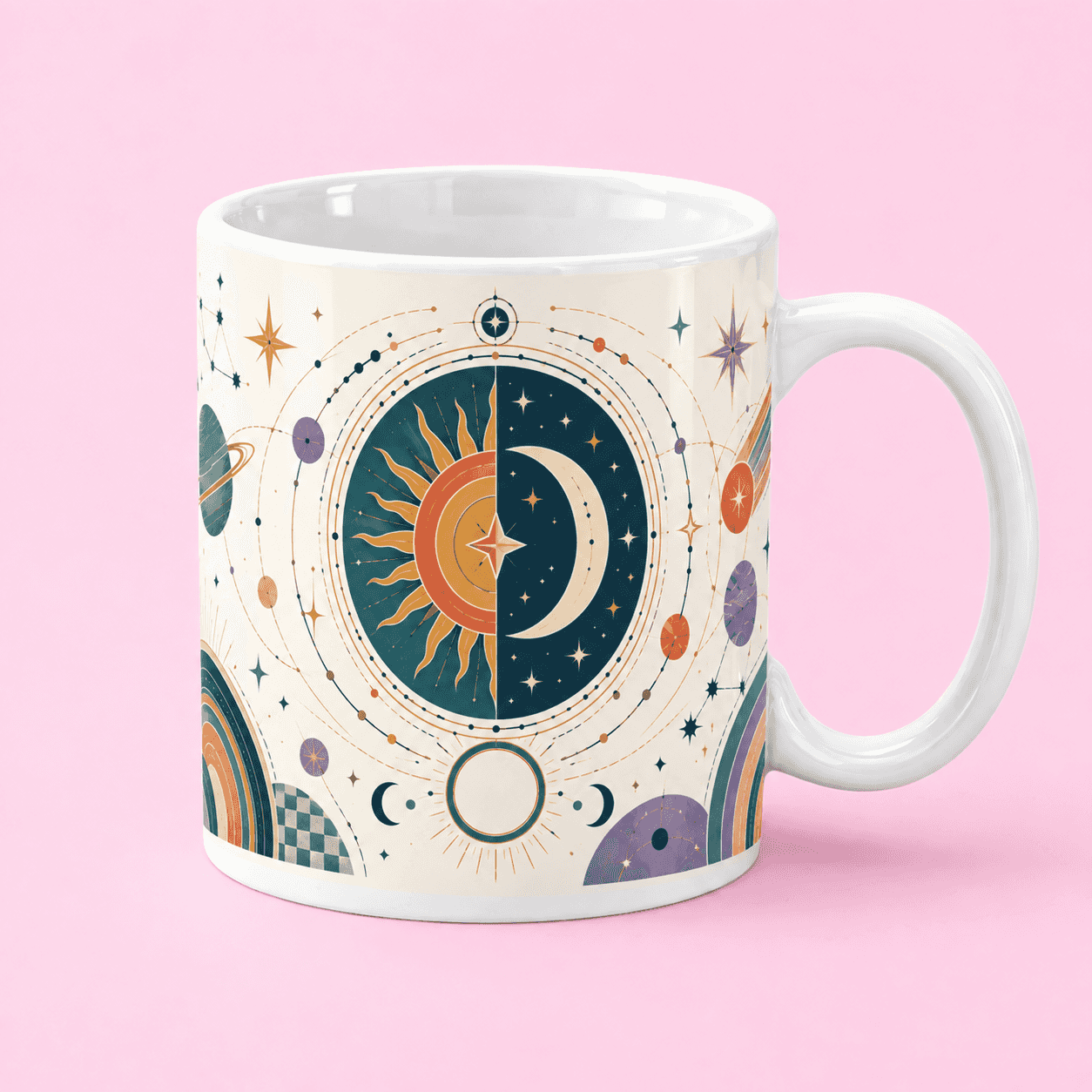 Celestial Sun and Moon Mug