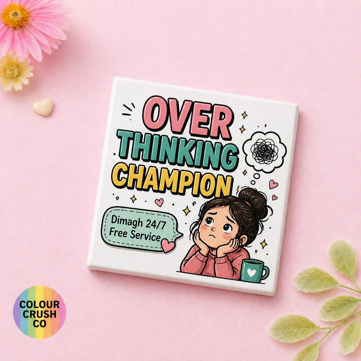 Overthinking Champion Fridge Magnet image 1