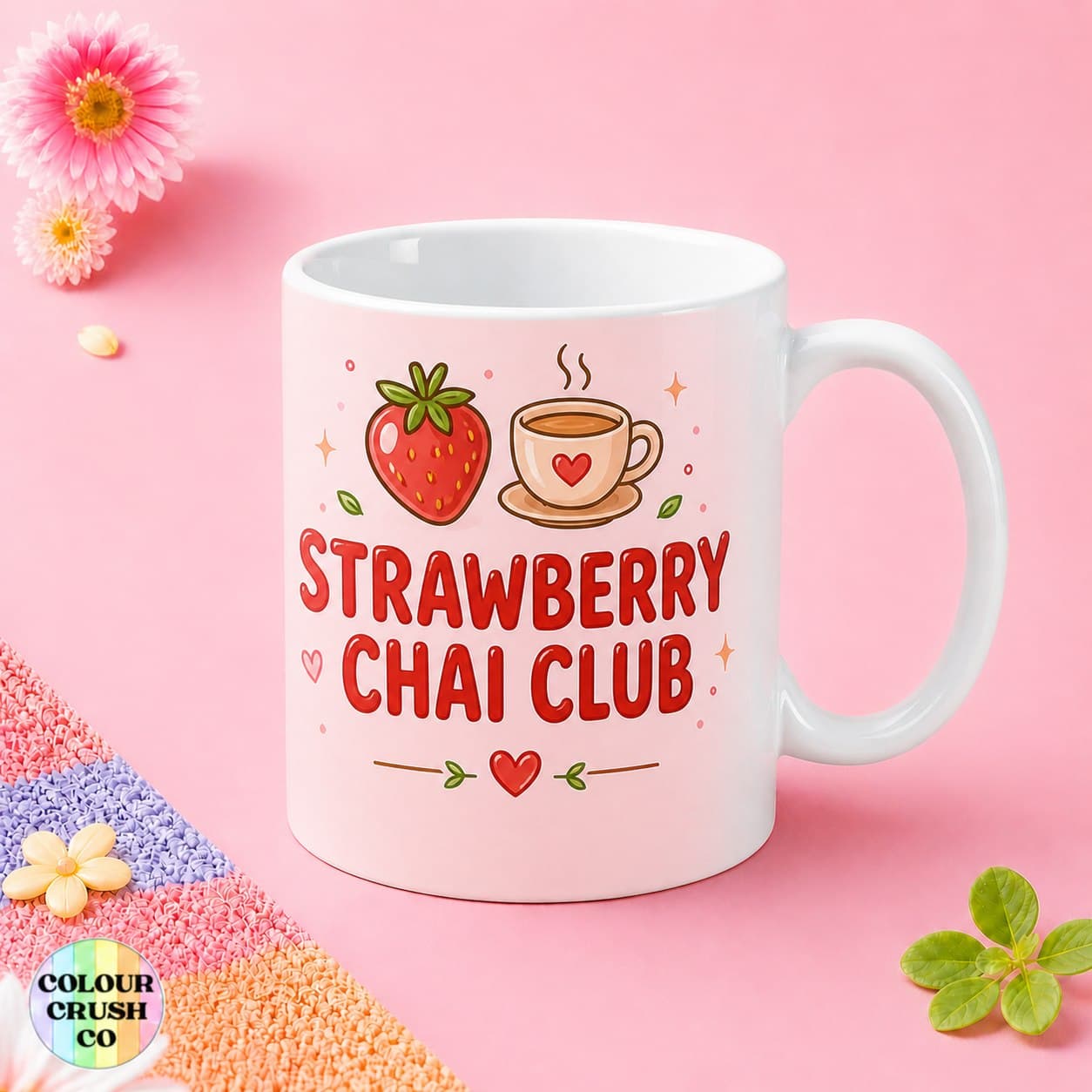 Strawberry Chai Club Mug image 1