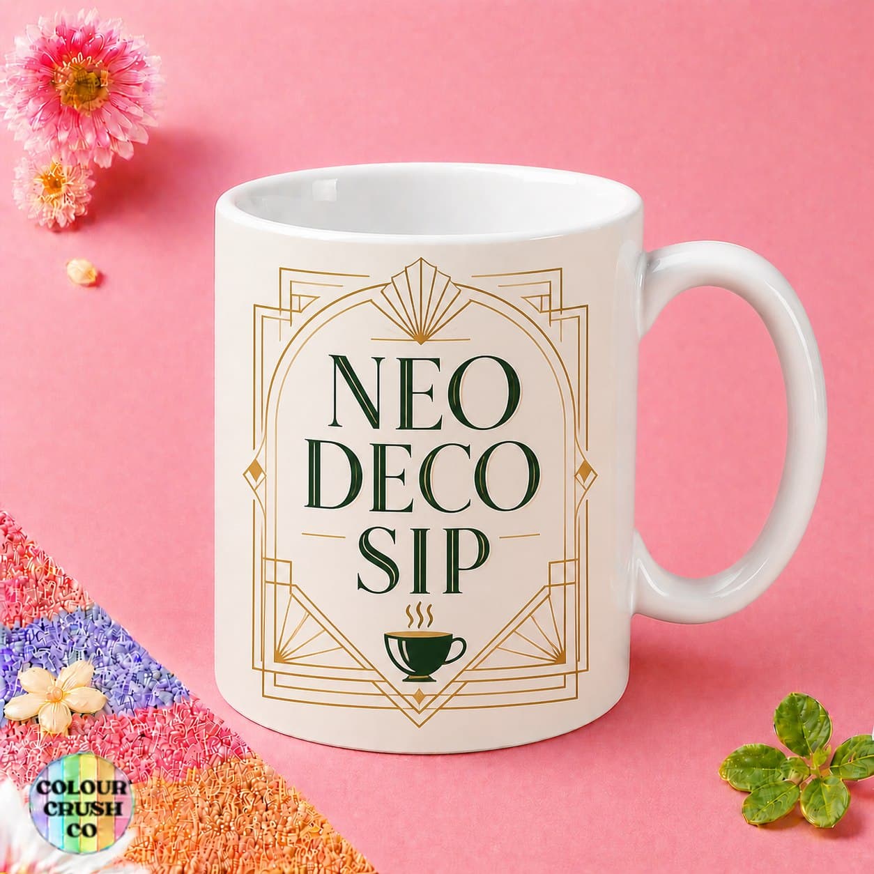 Neo Deco Sip Gold Mug image 1