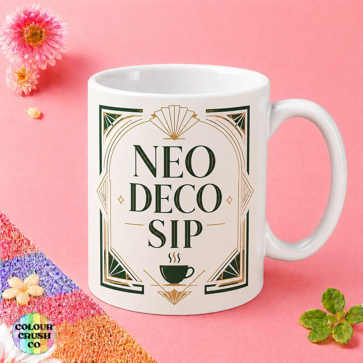 Neo Deco Sip Green Mug image 1