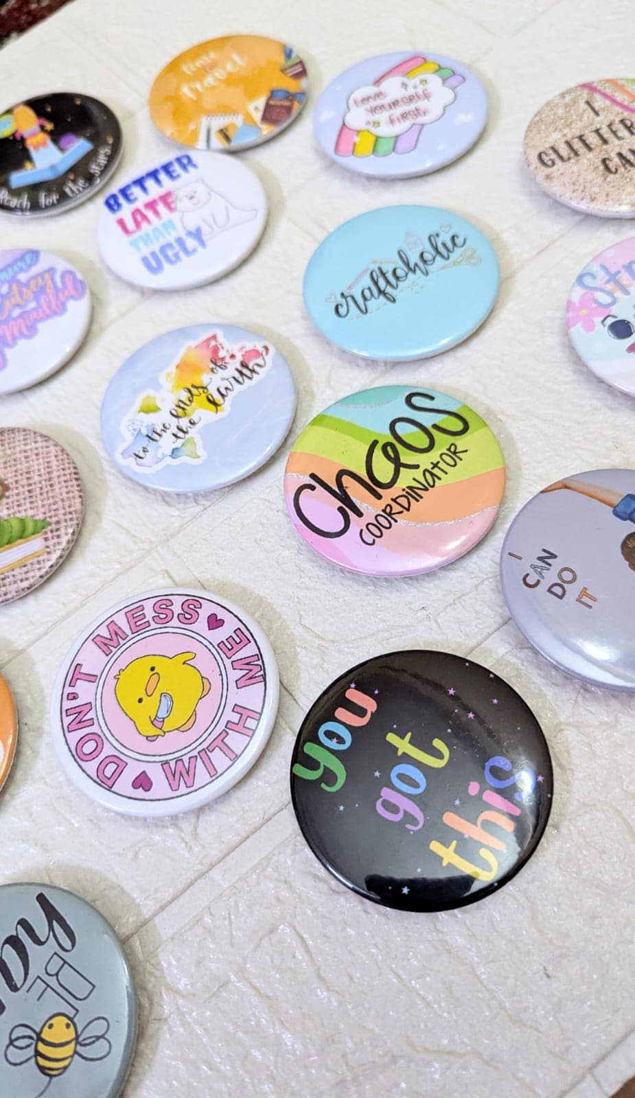 Real Colour Crush custom badge photo in the UK. Real Colour Crush badge design for personalized gifting in the UK.