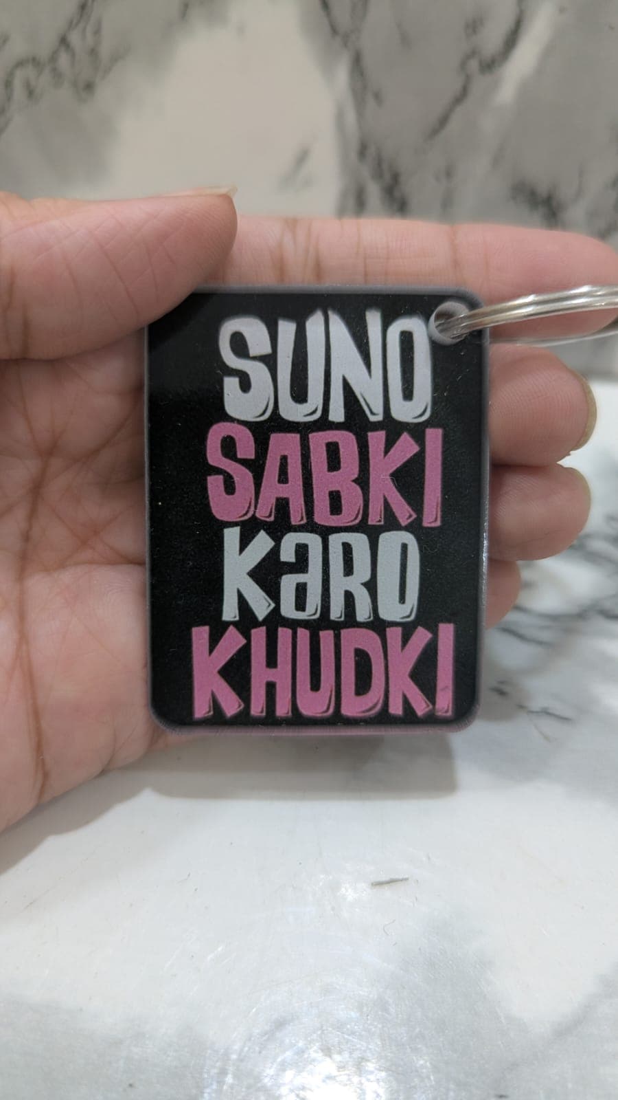 Real Colour Crush custom keychain photo in the UK. Real Colour Crush keychain design for bags, keys, and keepsakes in the UK.