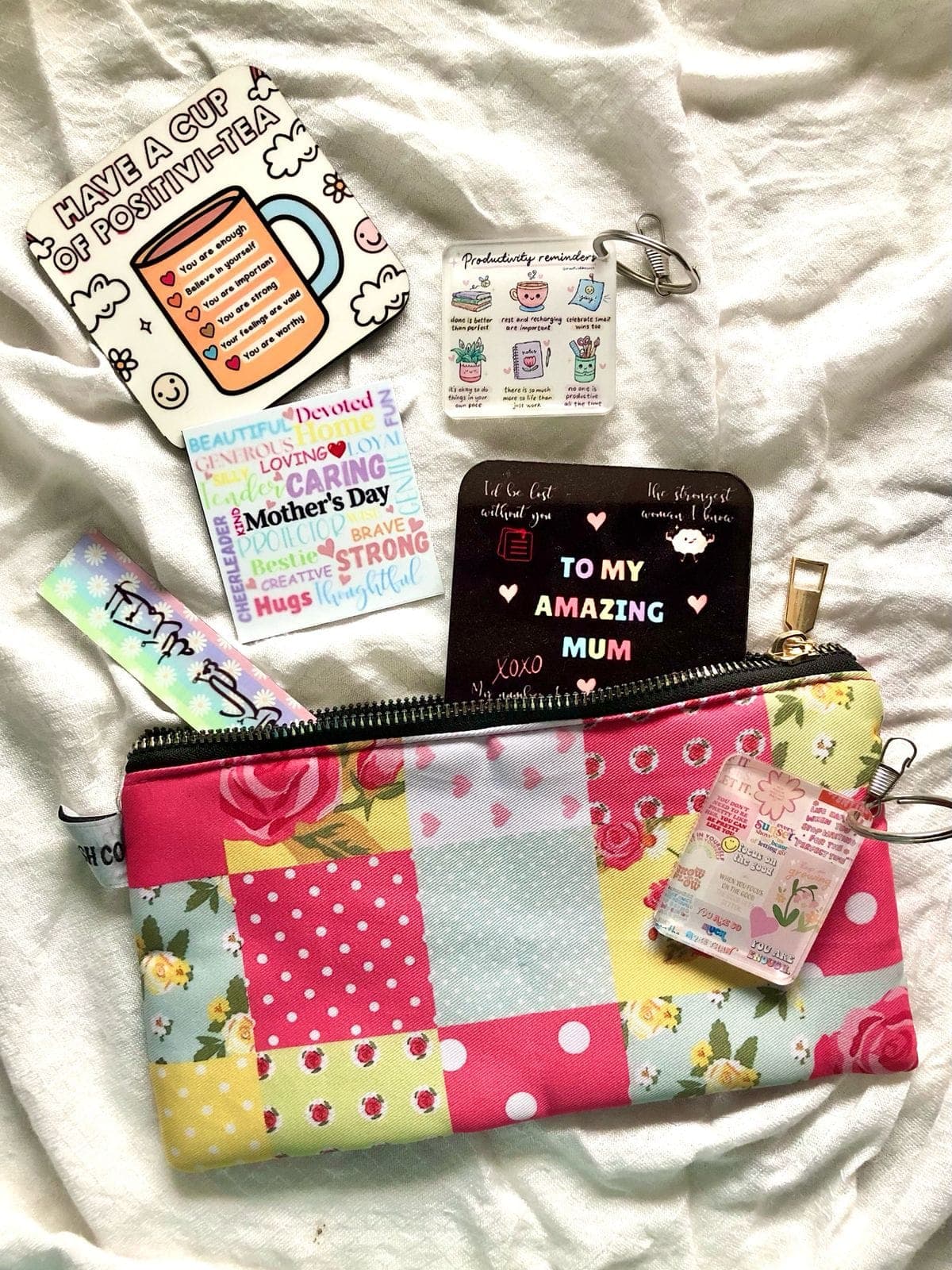 Real Colour Crush personalized pouch photo in the UK. Real Colour Crush pouch design for makeup, stationery, and daily essentials in the UK.