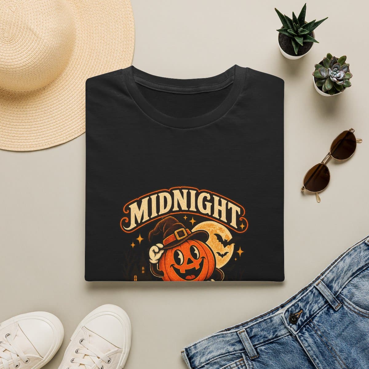 Midnight Pumpkin Club T-Shirt | Vintage Halloween Tee - photo 2 of 18
