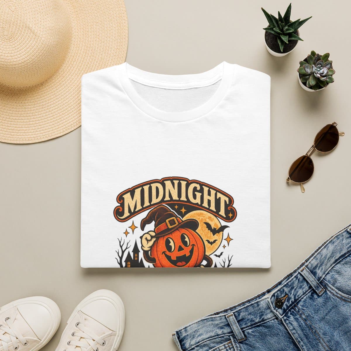 Midnight Pumpkin Club T-Shirt | Vintage Halloween Tee - photo 5 of 18