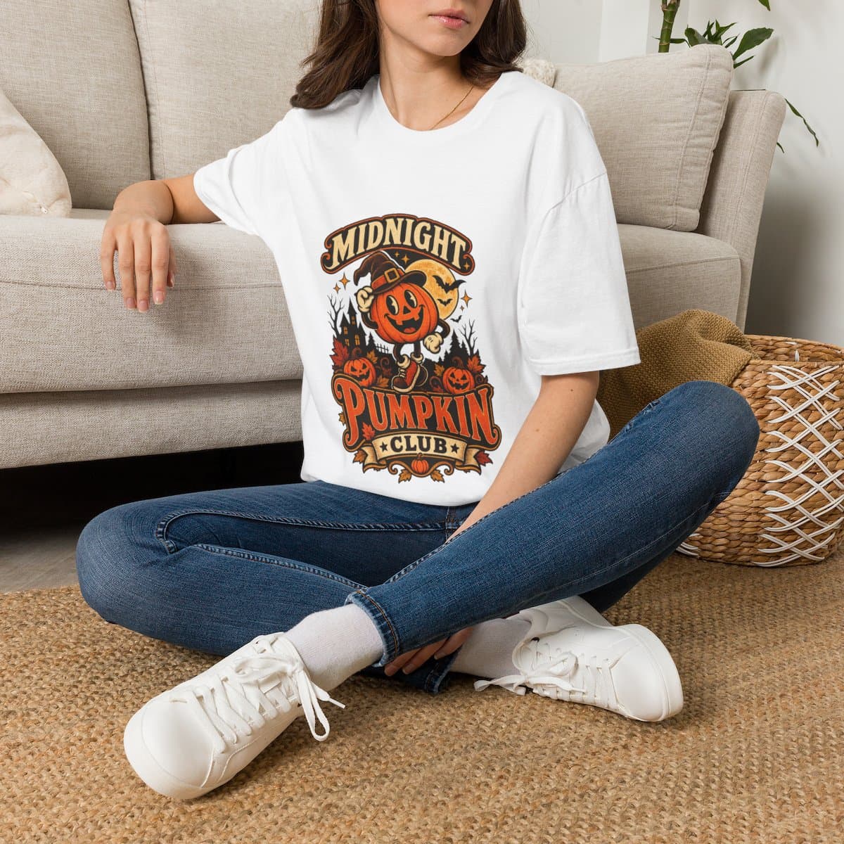 Midnight Pumpkin Club T-Shirt | Vintage Halloween Tee - photo 6 of 18