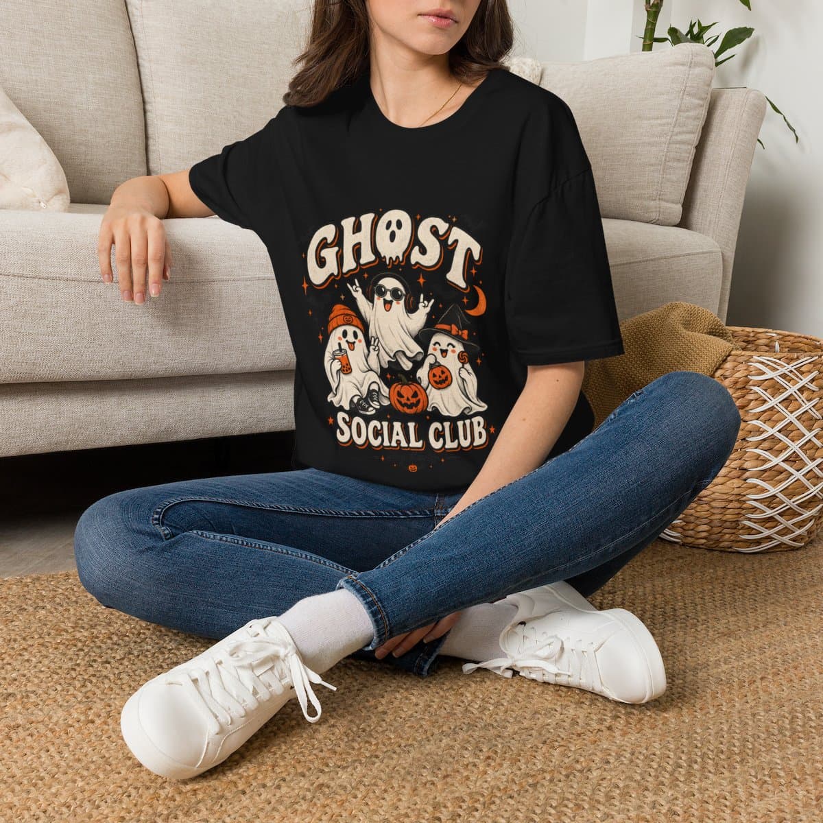 Ghost Social Club T-Shirt | Retro Halloween Tee - photo 3 of 18