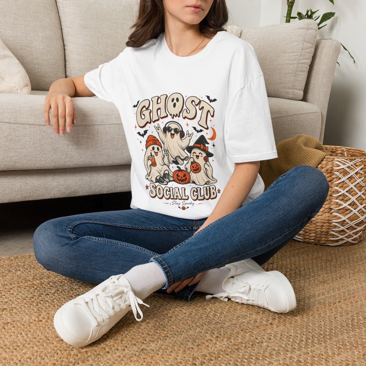 Ghost Social Club T-Shirt | Retro Halloween Tee - photo 6 of 18