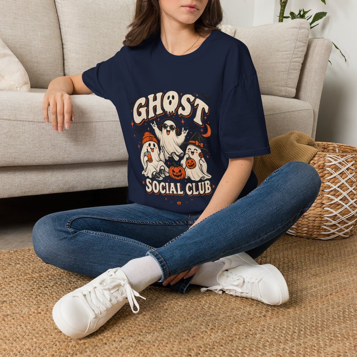 Ghost Social Club T-Shirt | Retro Halloween Tee - photo 9 of 18