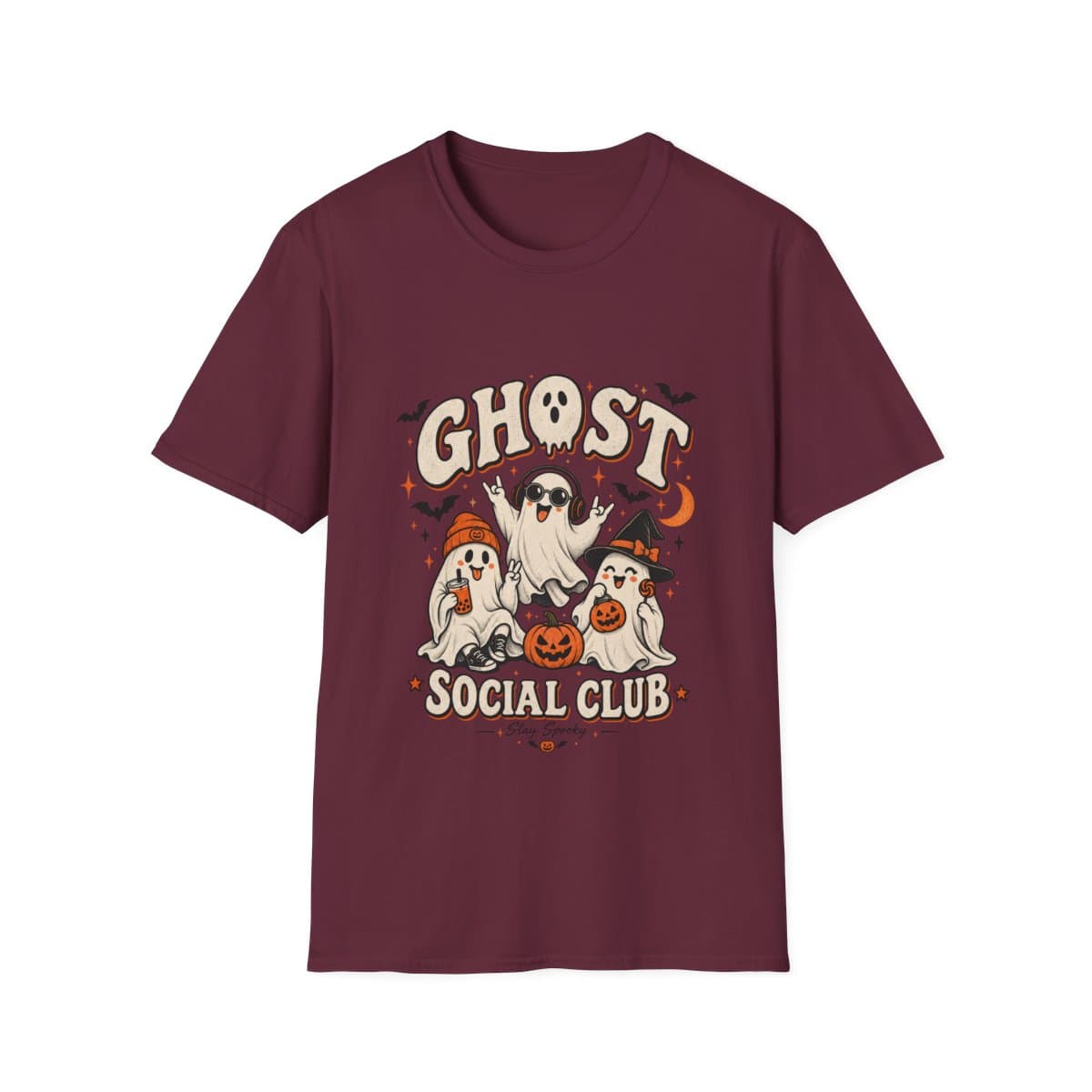 Ghost Social Club T-Shirt | Retro Halloween Tee - photo 16 of 18