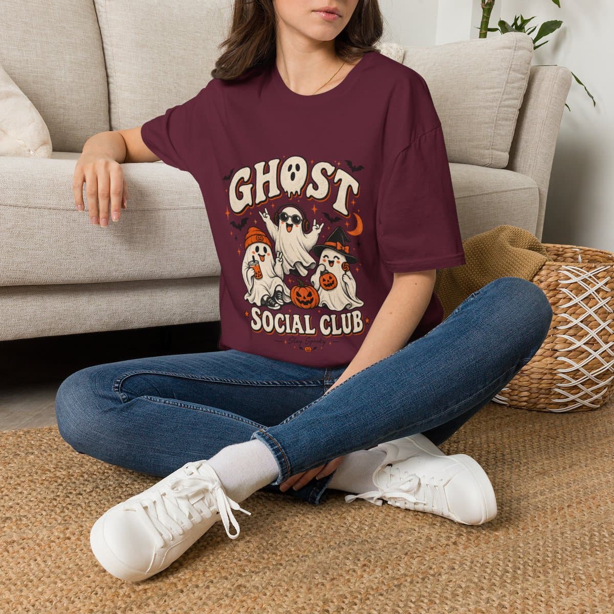 Ghost Social Club T-Shirt | Retro Halloween Tee - photo 18 of 18