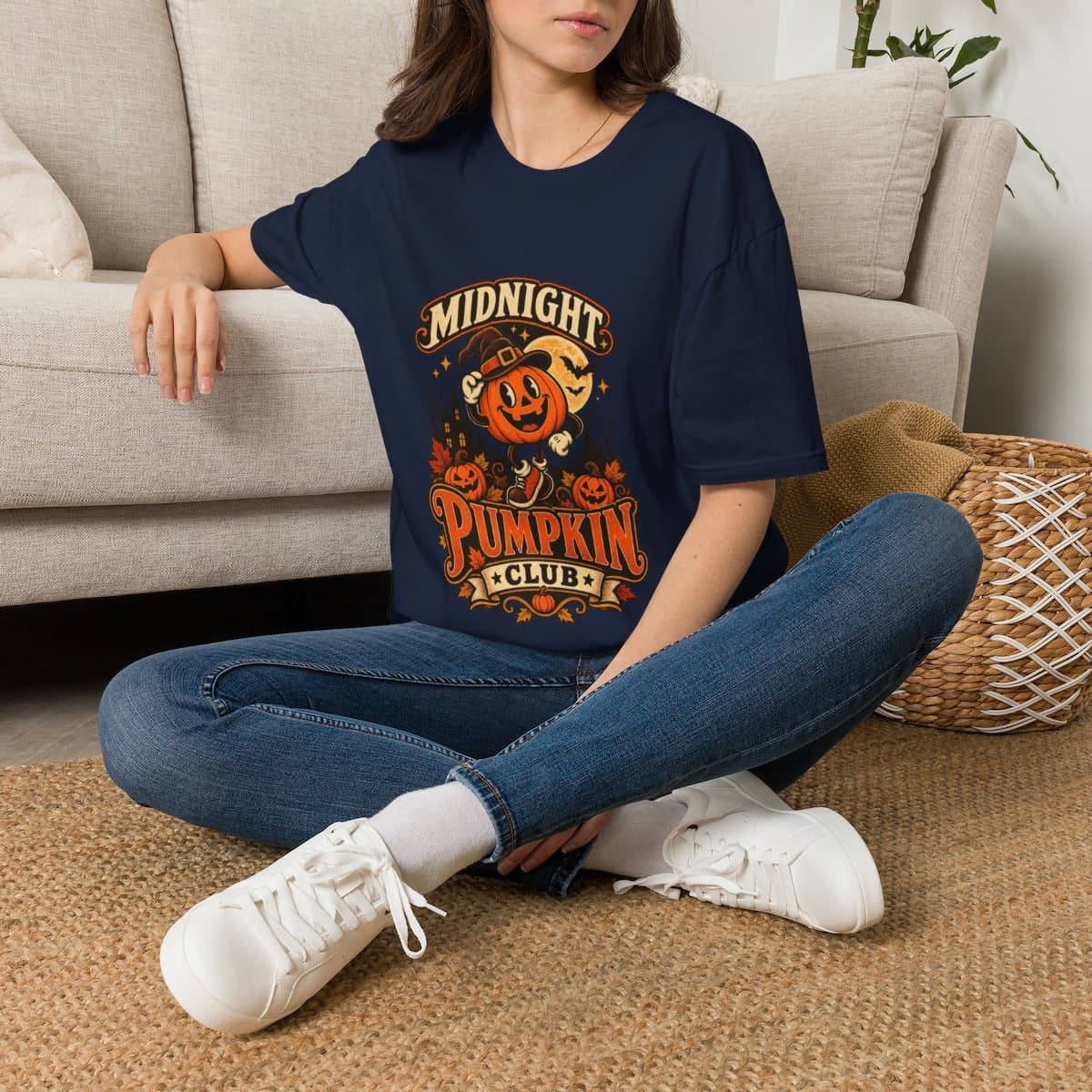 Midnight Pumpkin Club T-Shirt | Vintage Halloween Tee - photo 9 of 18