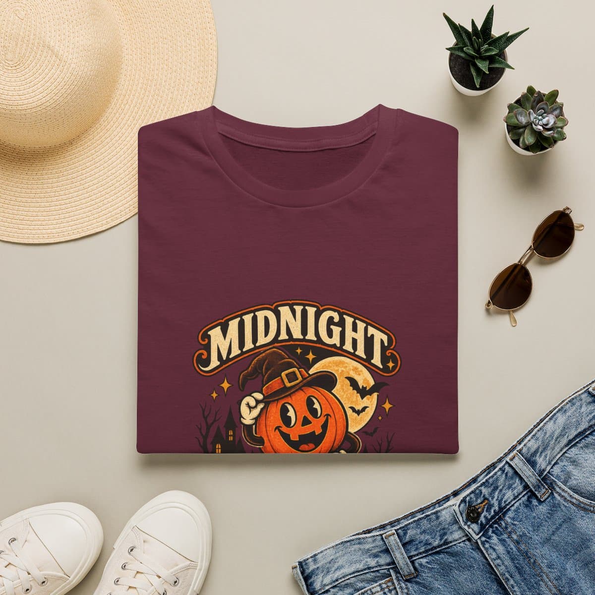 Midnight Pumpkin Club T-Shirt | Vintage Halloween Tee - photo 17 of 18