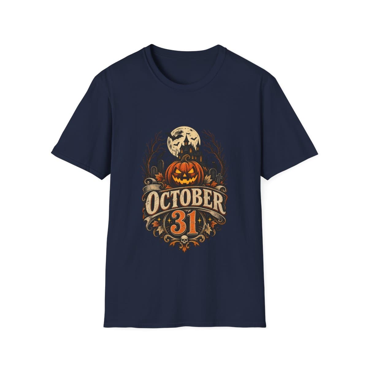 October 31 T-Shirt | Vintage Jack-o'-Lantern Halloween Tee - photo 7 of 18