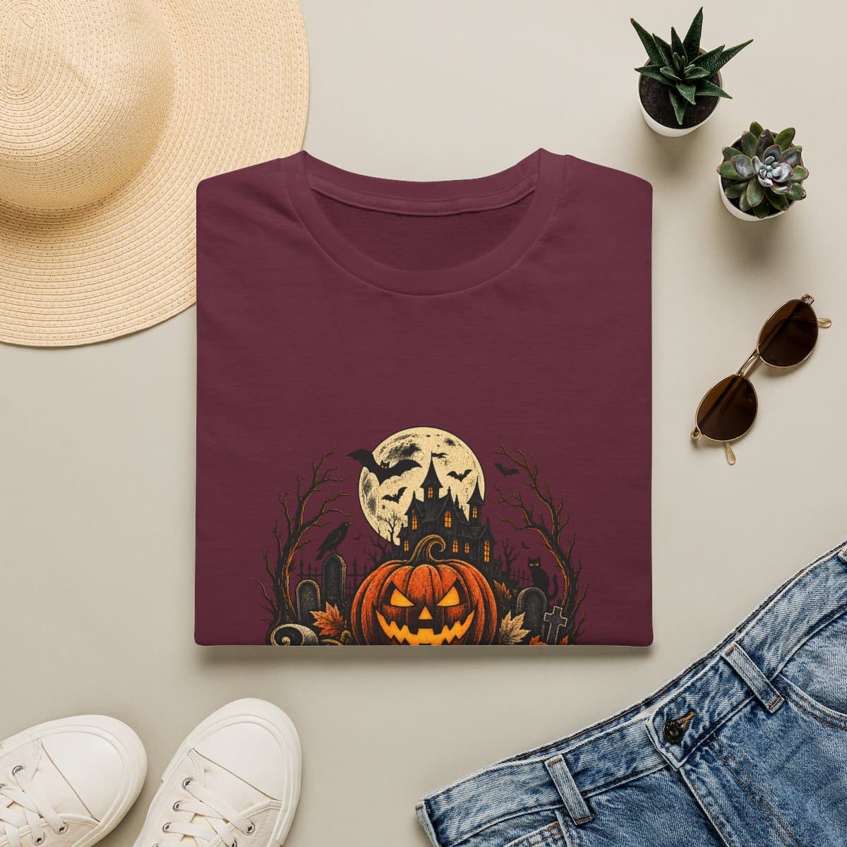 October 31 T-Shirt | Vintage Jack-o'-Lantern Halloween Tee - photo 17 of 18