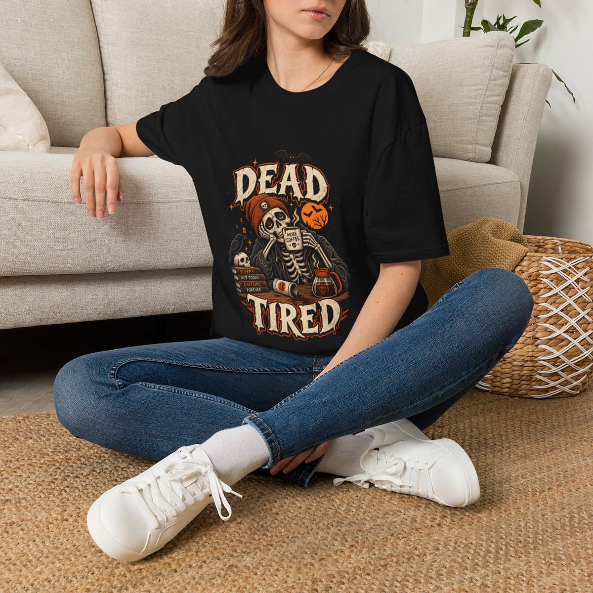 Dead Tired Skeleton Coffee T-Shirt - photo 3 of 18