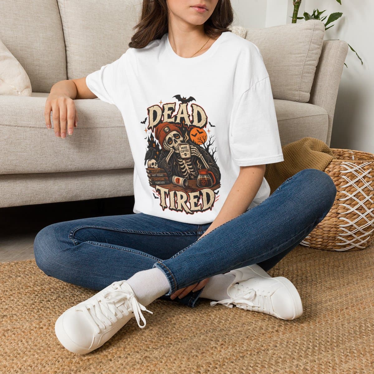 Dead Tired Skeleton Coffee T-Shirt - photo 6 of 18