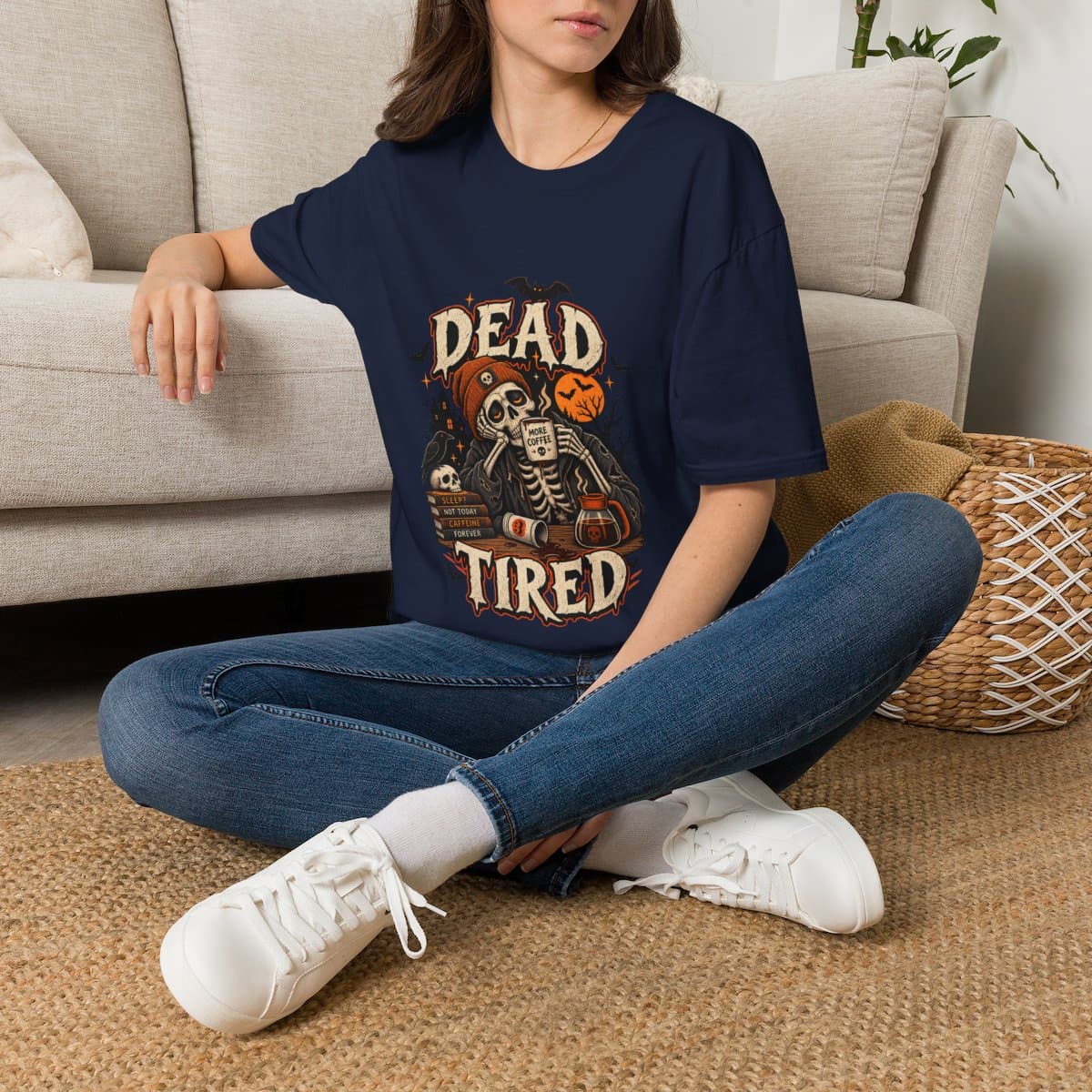 Dead Tired Skeleton Coffee T-Shirt - photo 9 of 18