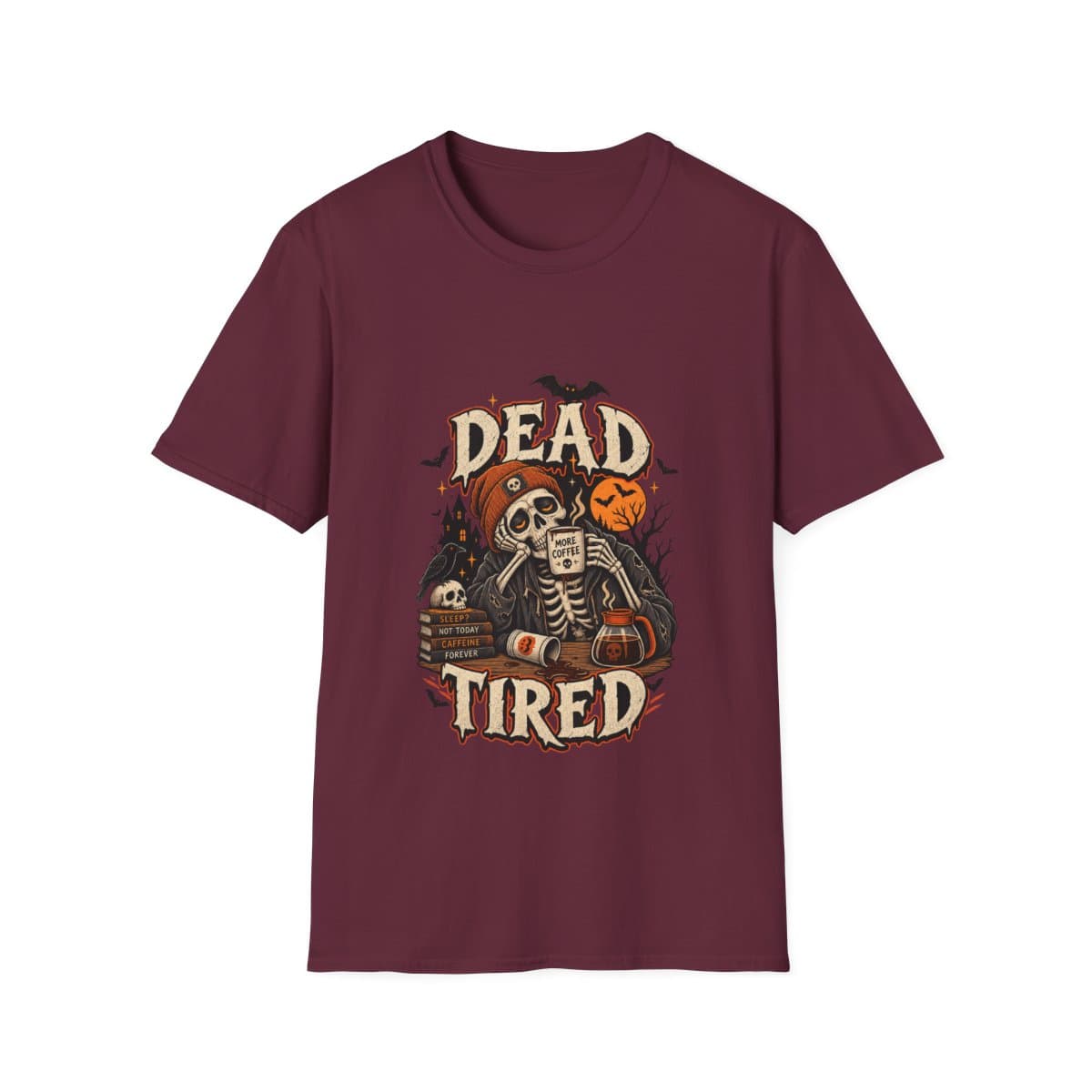 Dead Tired Skeleton Coffee T-Shirt - photo 16 of 18