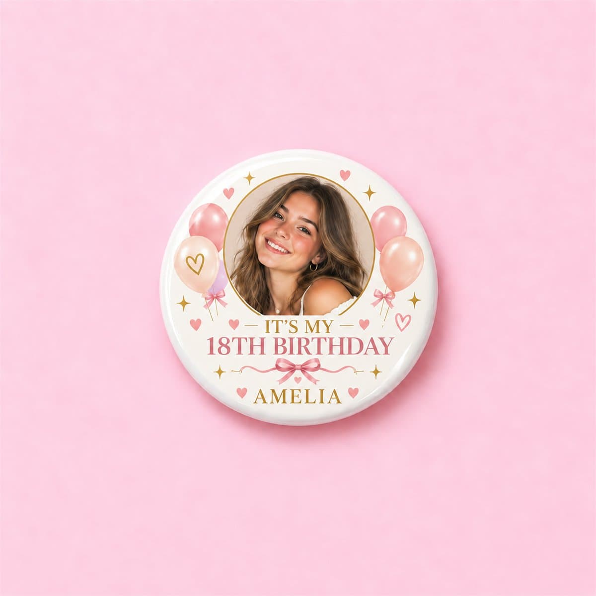 Custom Photo Birthday Pin Badge in the UK - photo 4 of 7