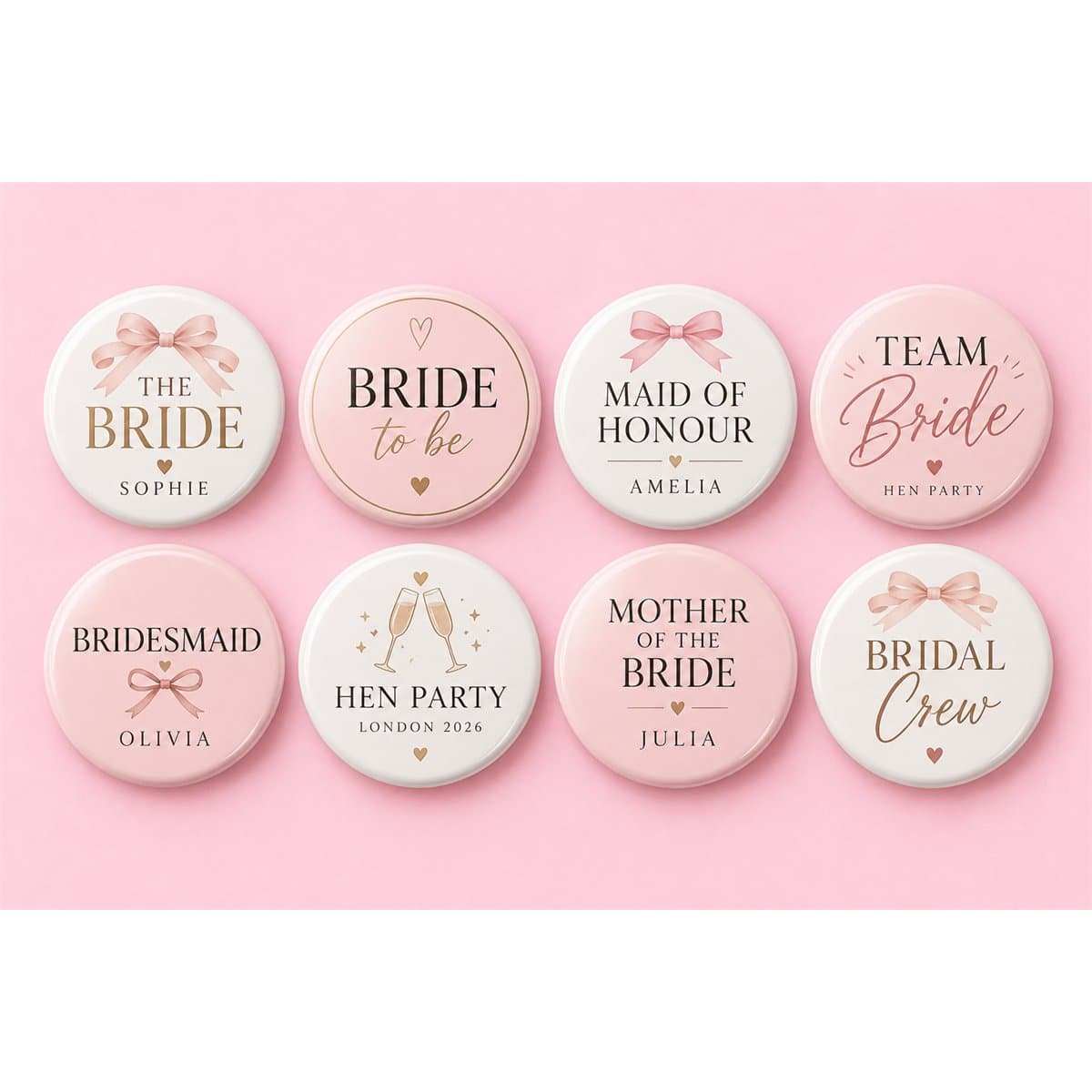 Bridal Party Pin Badges in Pakistan | Custom Roles - photo 2 of 10