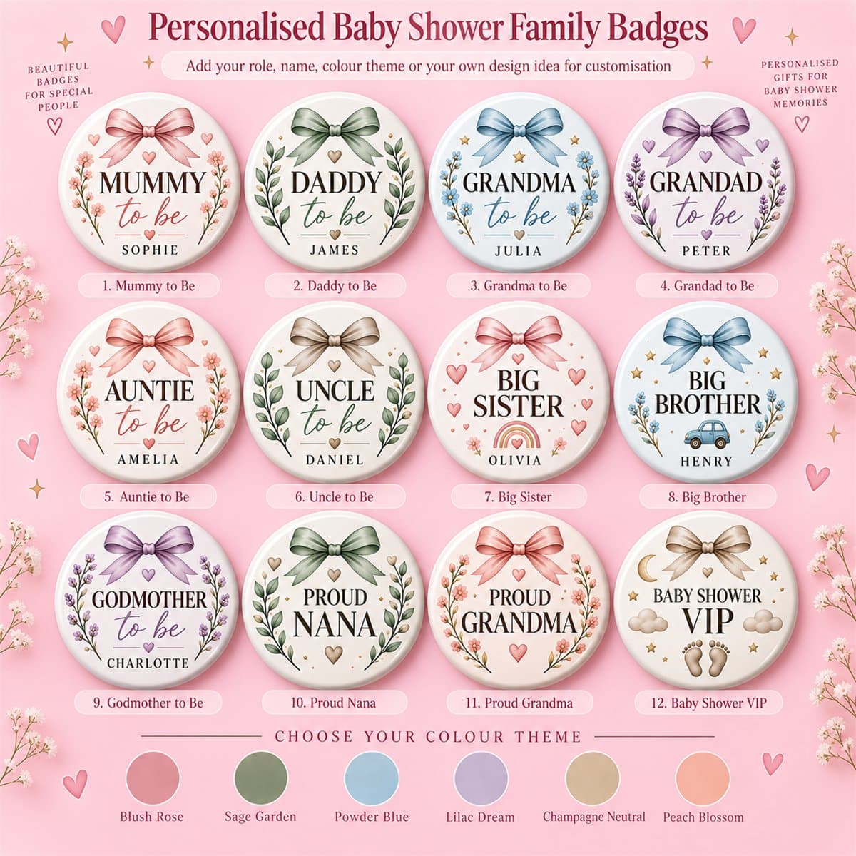 Baby Shower Family Badges in the UK | Custom Roles - photo 1 of 8