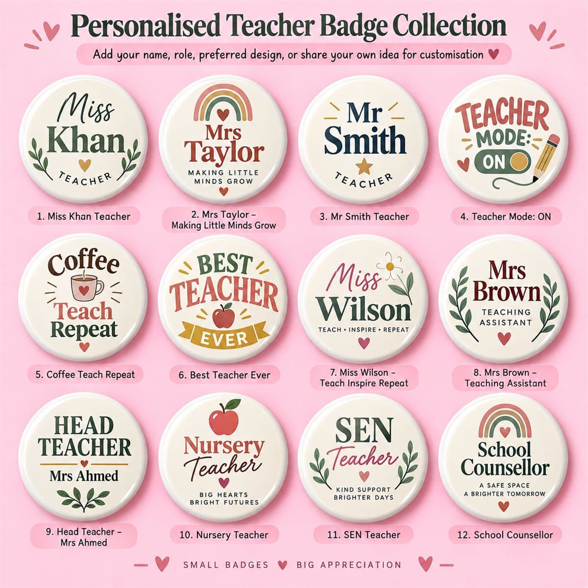 Personalised Teacher Pin Badges in the UK - photo 1 of 7