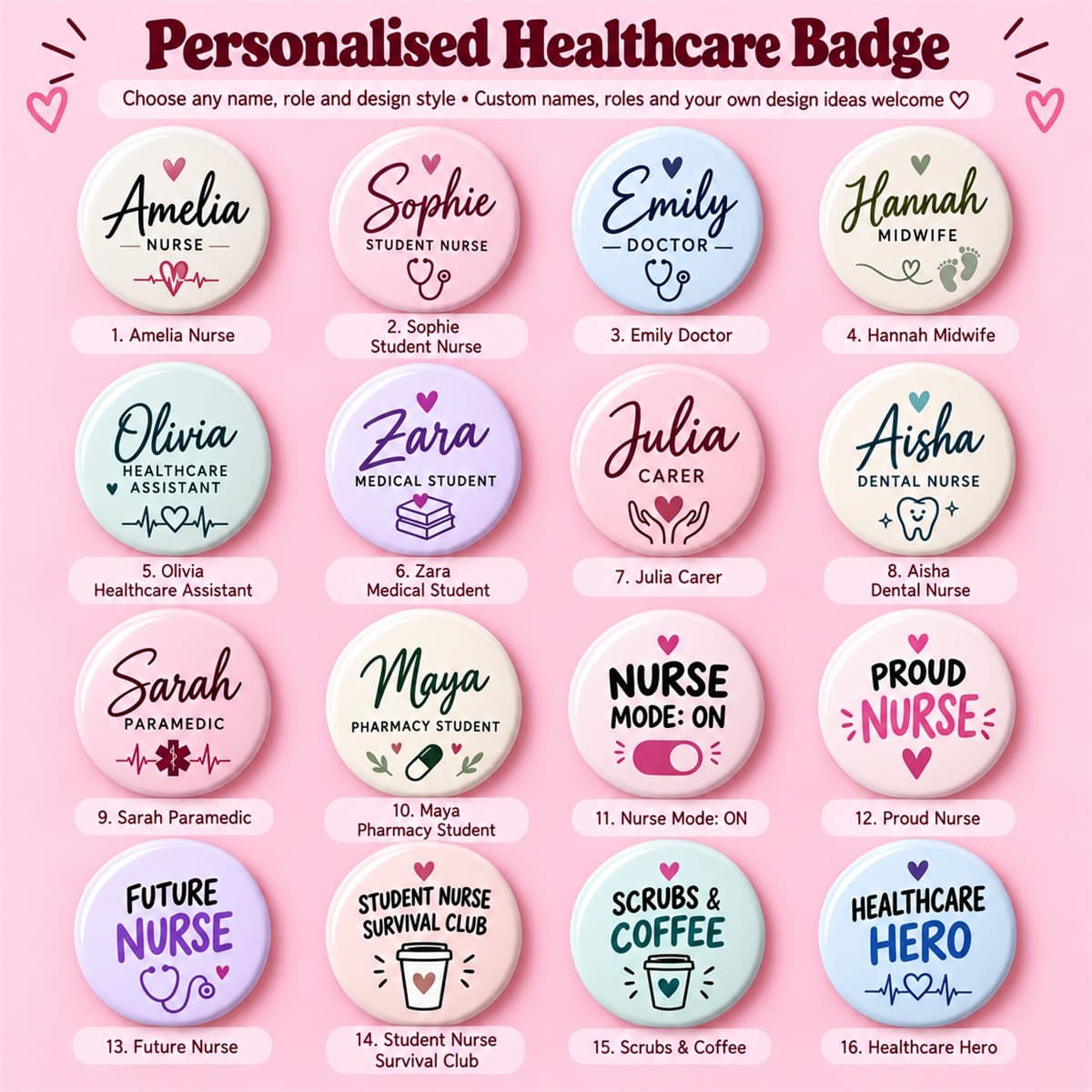 Personalised Nurse & Healthcare Badges in the UK - photo 1 of 7