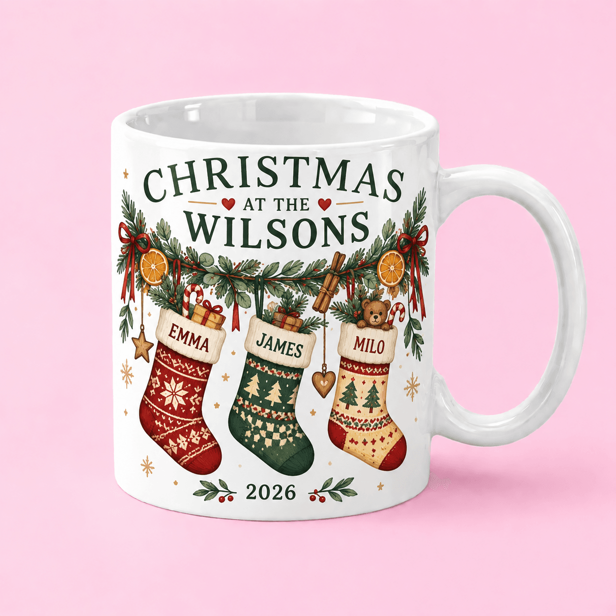 Personalized Family Christmas Mug in Pakistan