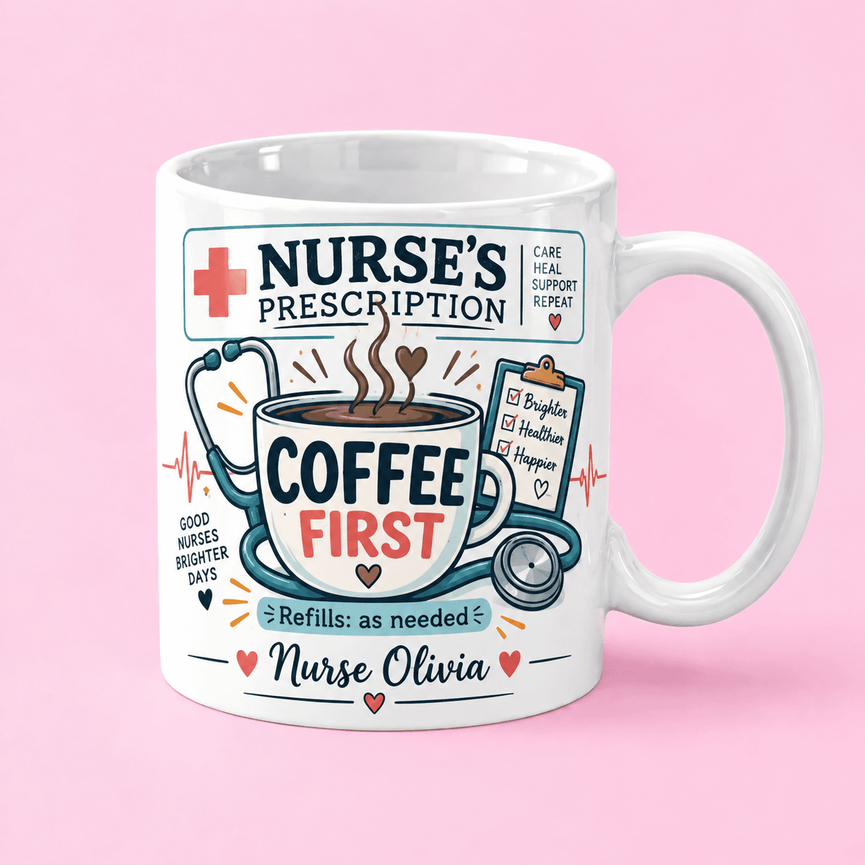 Personalised Nurse Mug in the UK | Name Gift