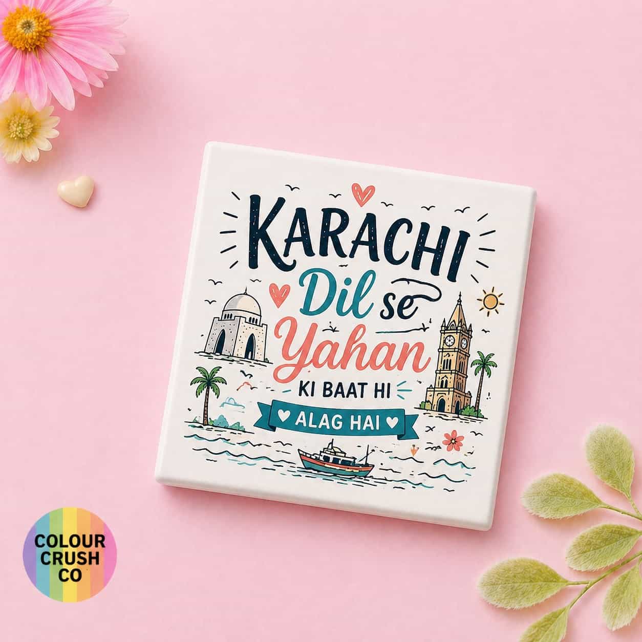Karachi Vibes Fridge Magnet Design 3