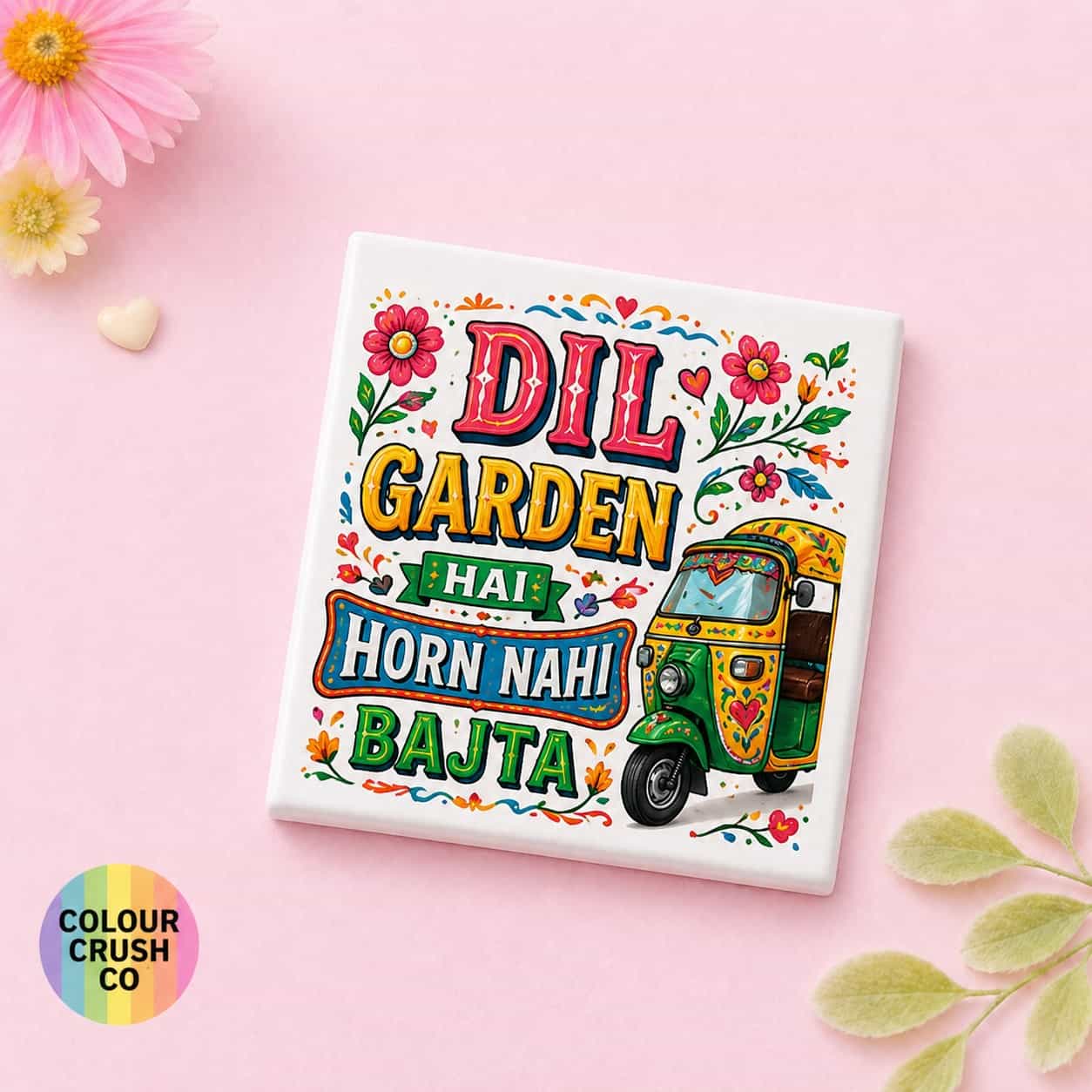 Rickshaw Art Typography Fridge Magnet