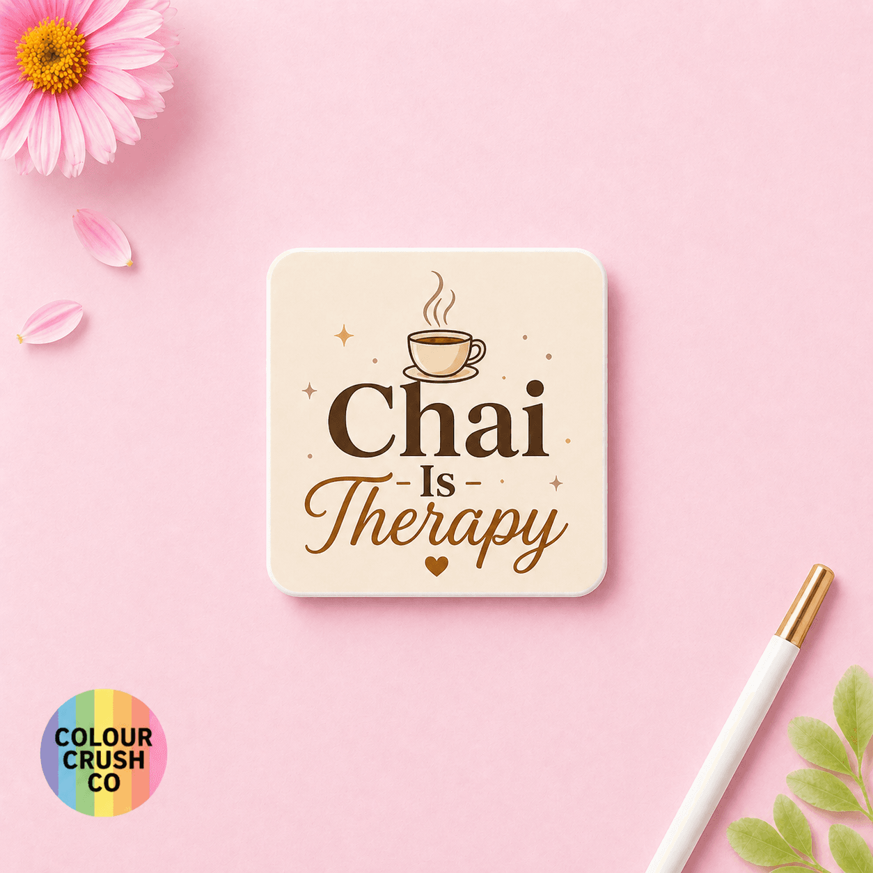 Chai Is Therapy Coaster image 1