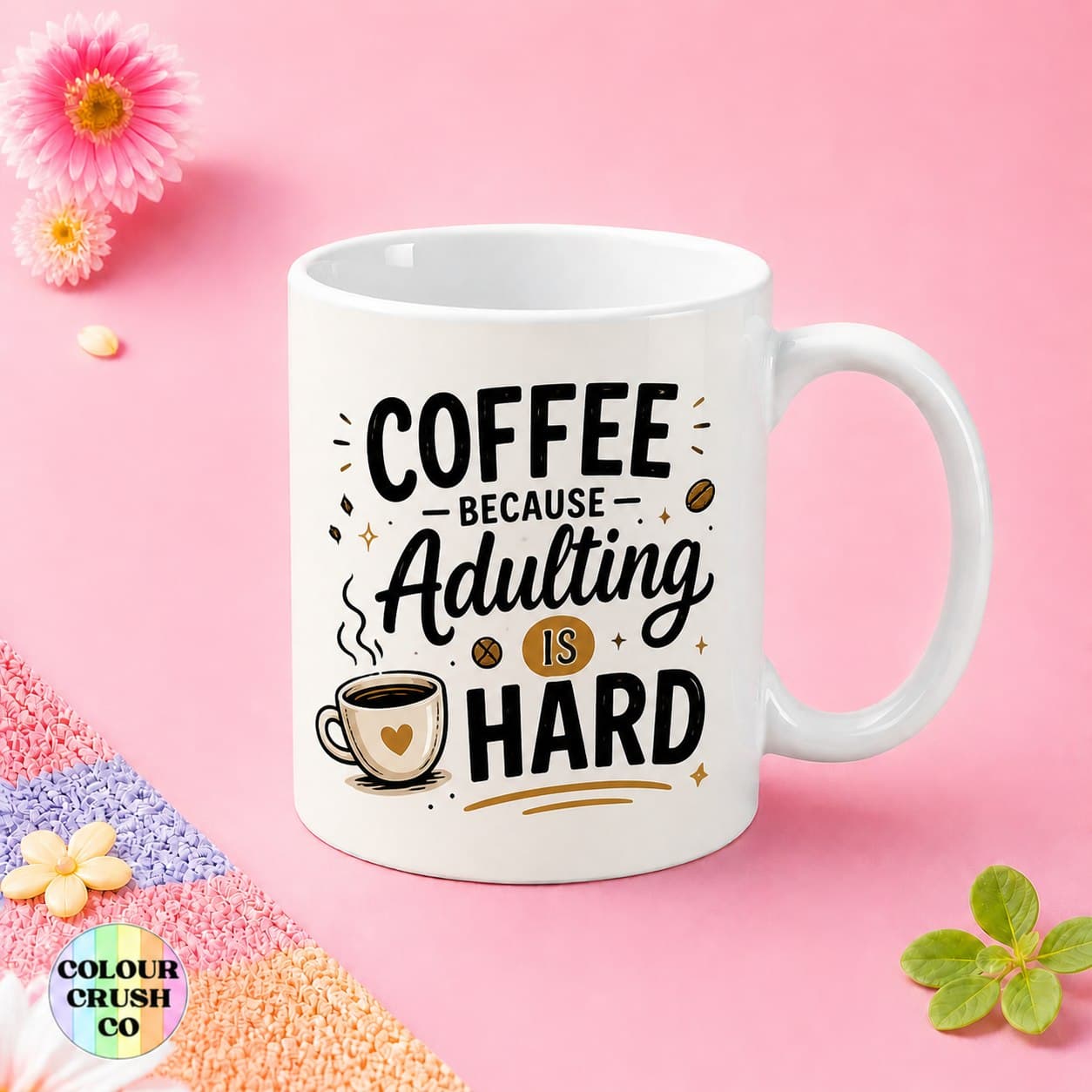 Coffee Because Adulting Is Hard Mug image 1