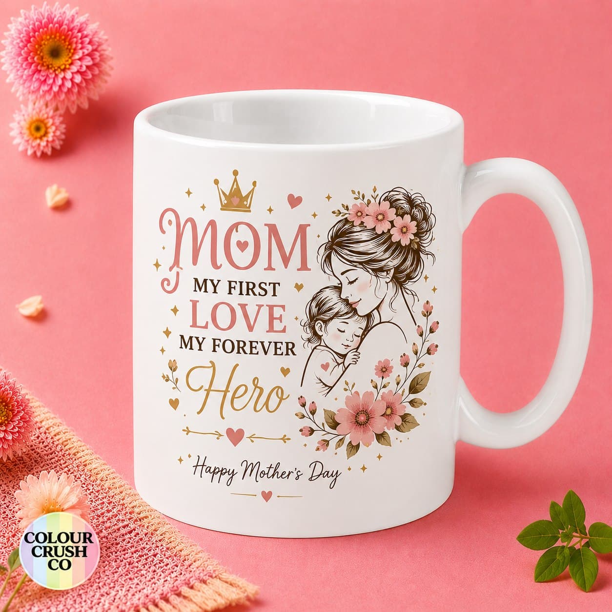 Mom First Love Forever Hero Mug image 1