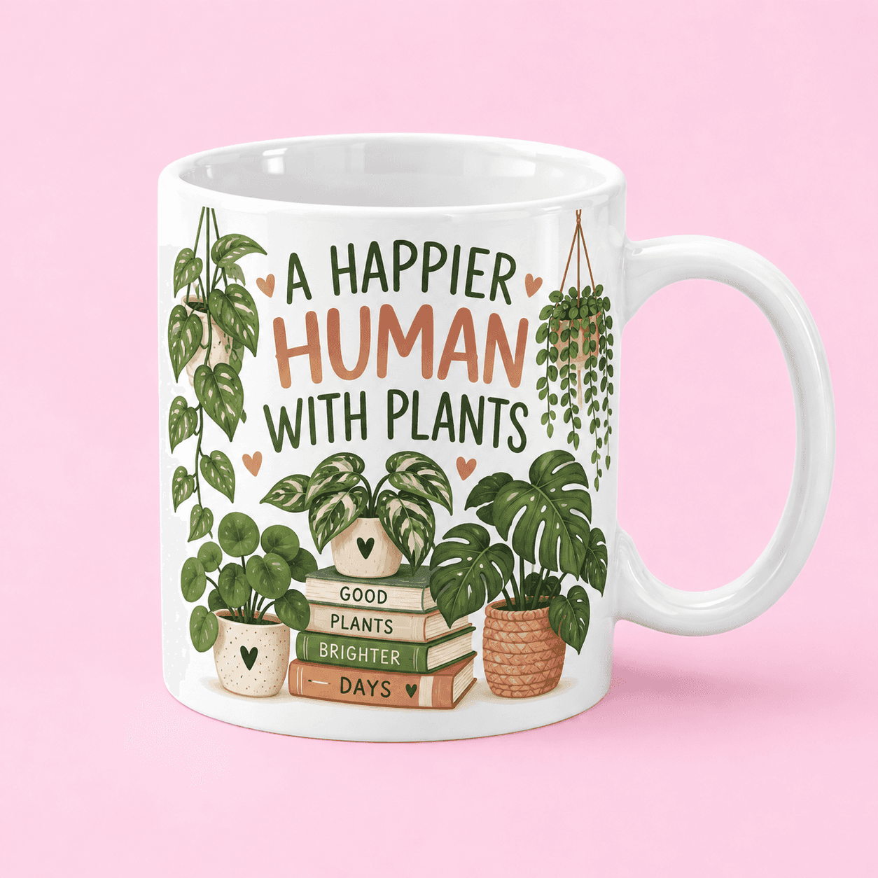 Happier Human With Plants Mug