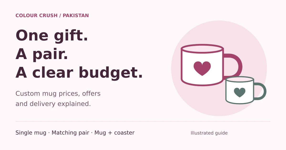 Custom Mug Prices in Pakistan: Single Gifts, Pairs & Delivery