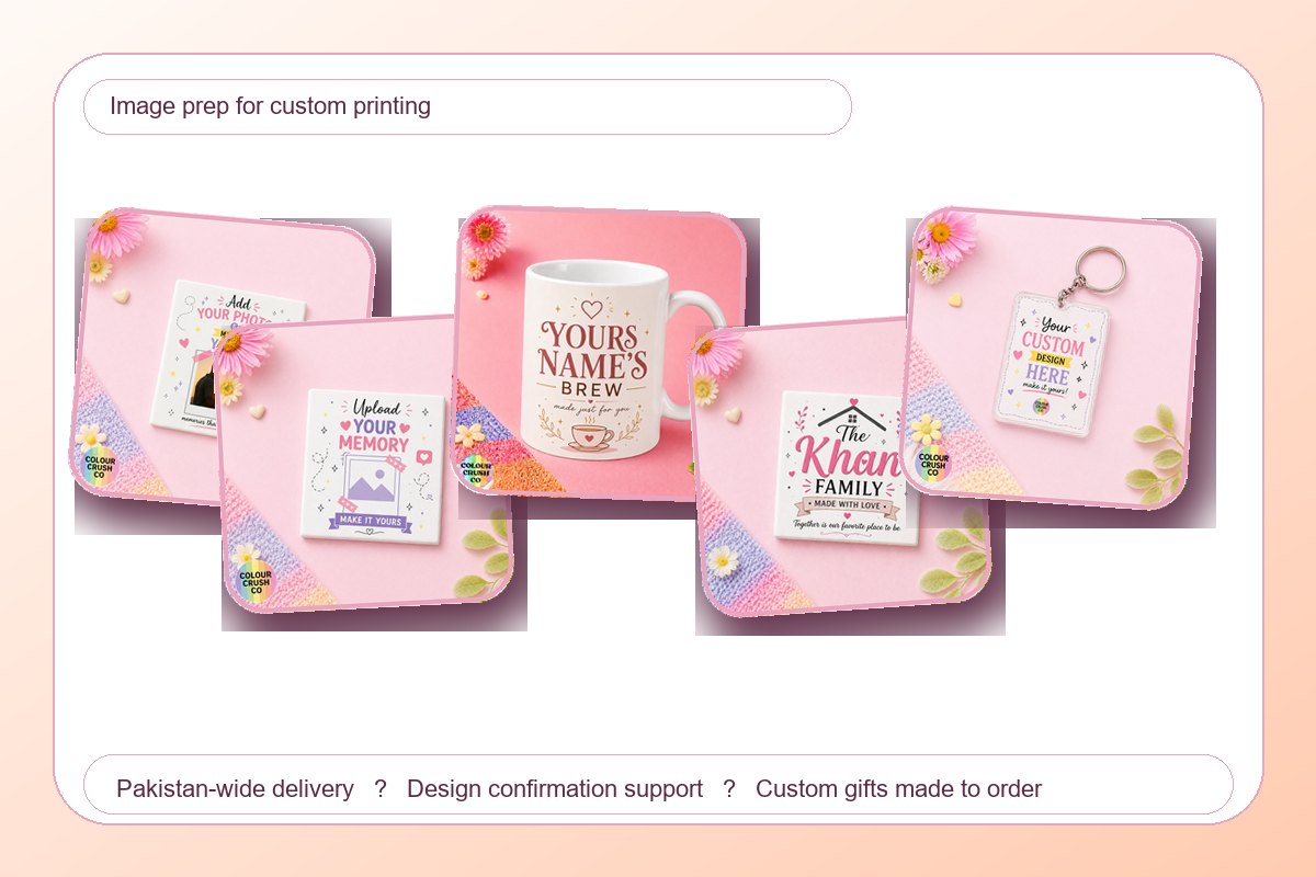 Custom printing image preparation for mugs, magnets, keychains and photo gifts