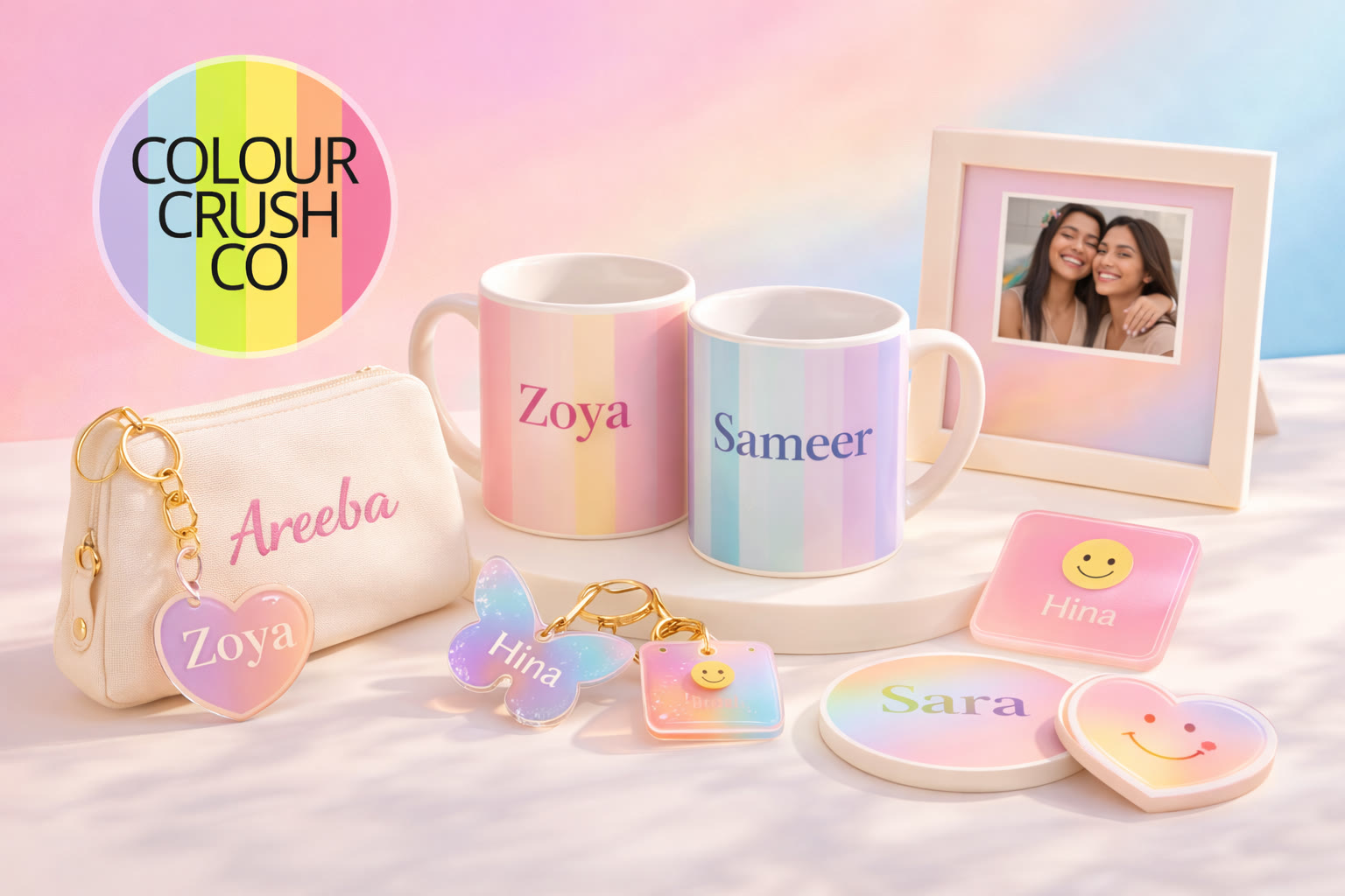 Personalized custom gifts for US delivery from Colour Crush